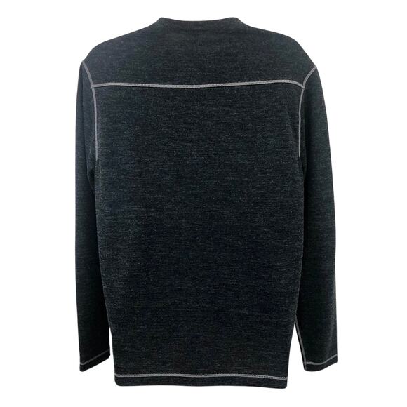 Boca Classics Reel Legends Black Long Sleeve Activewear Top White Top Stitching - Picture 15 of 16